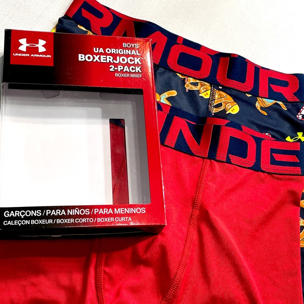 Under Armour Boys UA Original Boxer Jock 2-Pack Boxer Briefs New Open Box YM